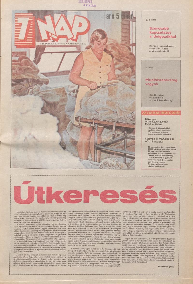 7 Nap, 33. évf. 1978. február 3. 5. sz. 1–24. oldal