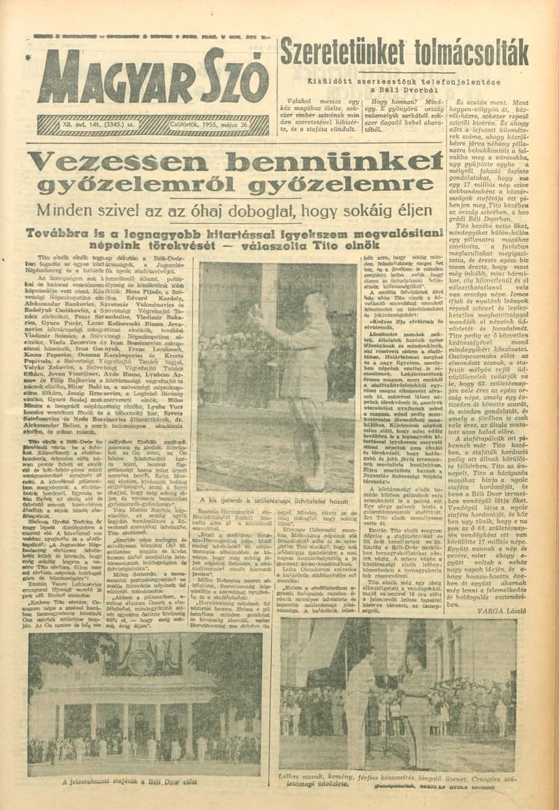 Magyar Szó, 12. évf. 1955. május 26. 141. sz. 1–8. oldal