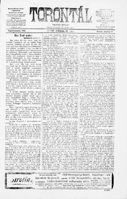 Torontál, 34. évf. 1905. március 17. 63. sz.