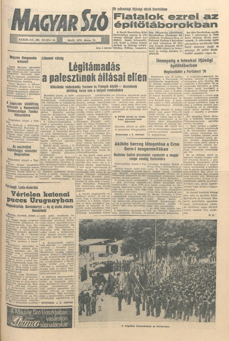 Magyar Szó, 33. évf. 1976. június 14. 162. sz. 1–8. oldal
