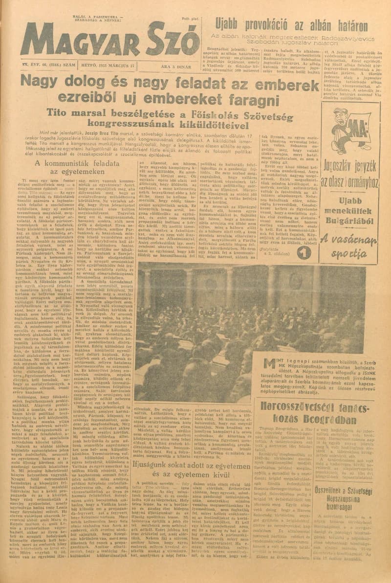 Magyar Szó, 9. évf. 1952. március 17. 66. sz. 1–4. oldal