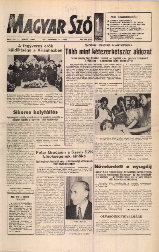 Magyar Szó, 44. évf. 1987. december 23. 351. sz. 1–16. oldal