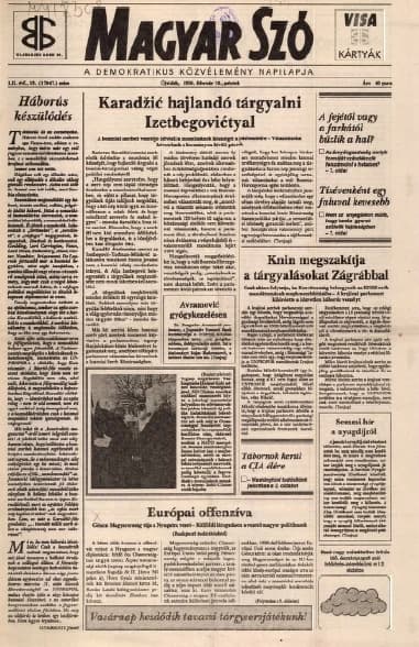 Magyar Szó, 52. évf. 1995. február 10. 33. sz. 1–16. oldal