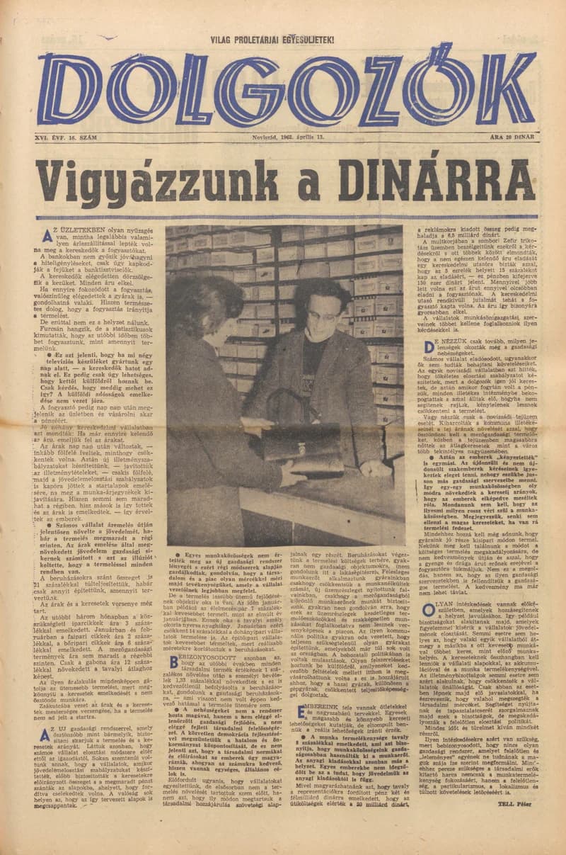 Dolgozók, 16. évf. 1962. április 13. 16. sz.