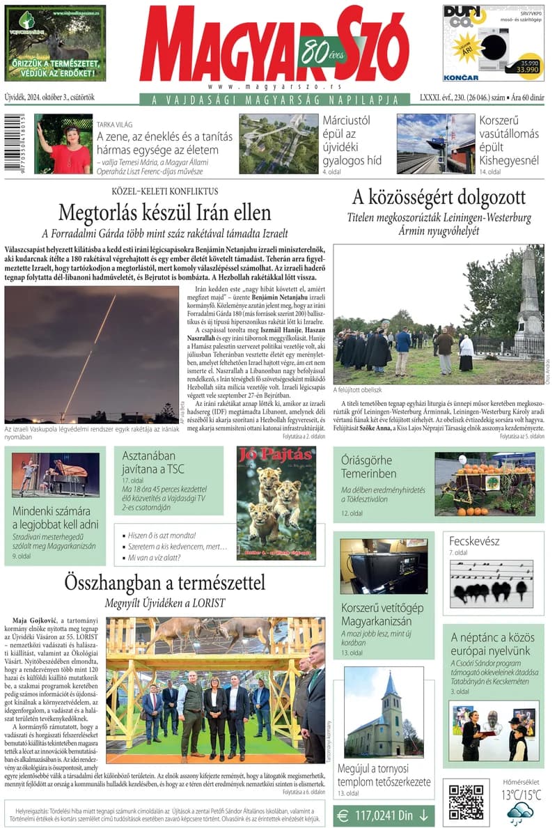 Magyar Szó, 81. évf. 2024. október 3. 230. sz. 1–20. oldal