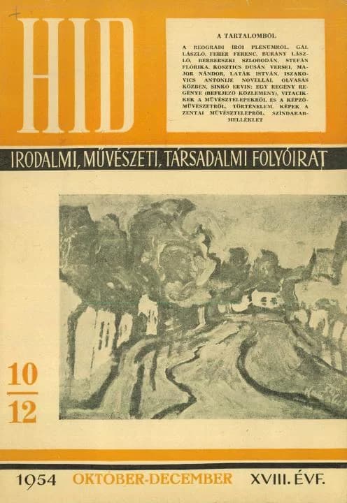 Híd, 18. évf. 1954. október – december. 10–12. sz. 449–503. oldal