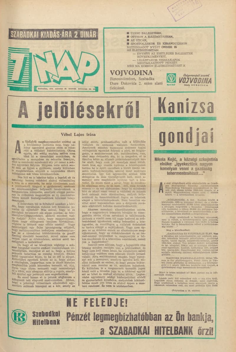 7 Nap, 29. évf. 1974. március 22. 12. sz. 1–32. oldal