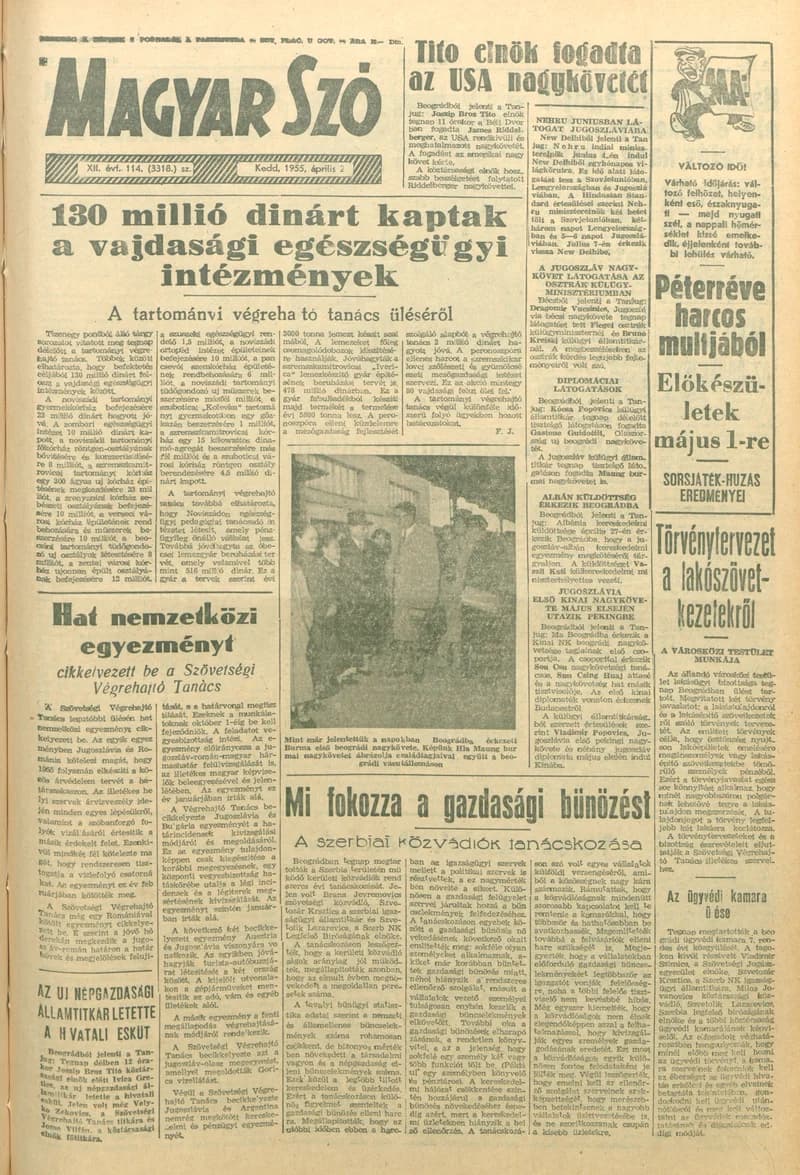 Magyar Szó, 12. évf. 1955. április 26. 114. sz. 1–8. oldal