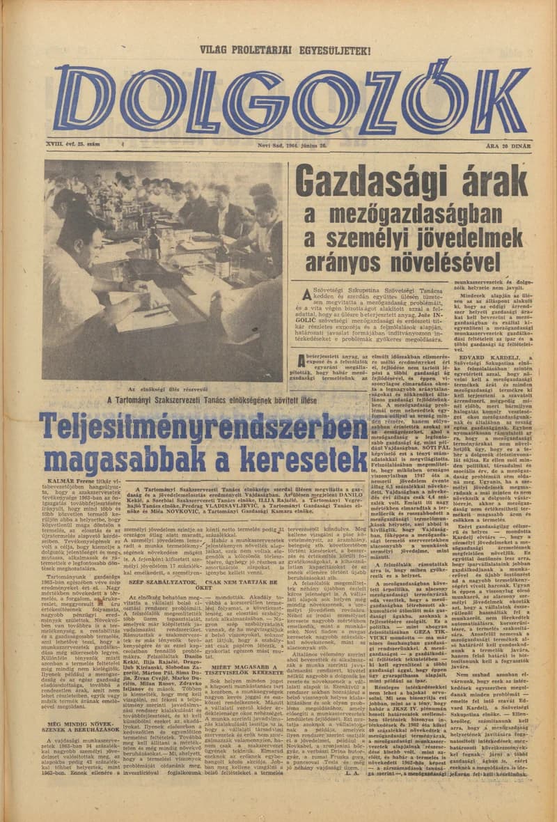 Dolgozók, 18. évf. 1964. június 26. 25. sz.