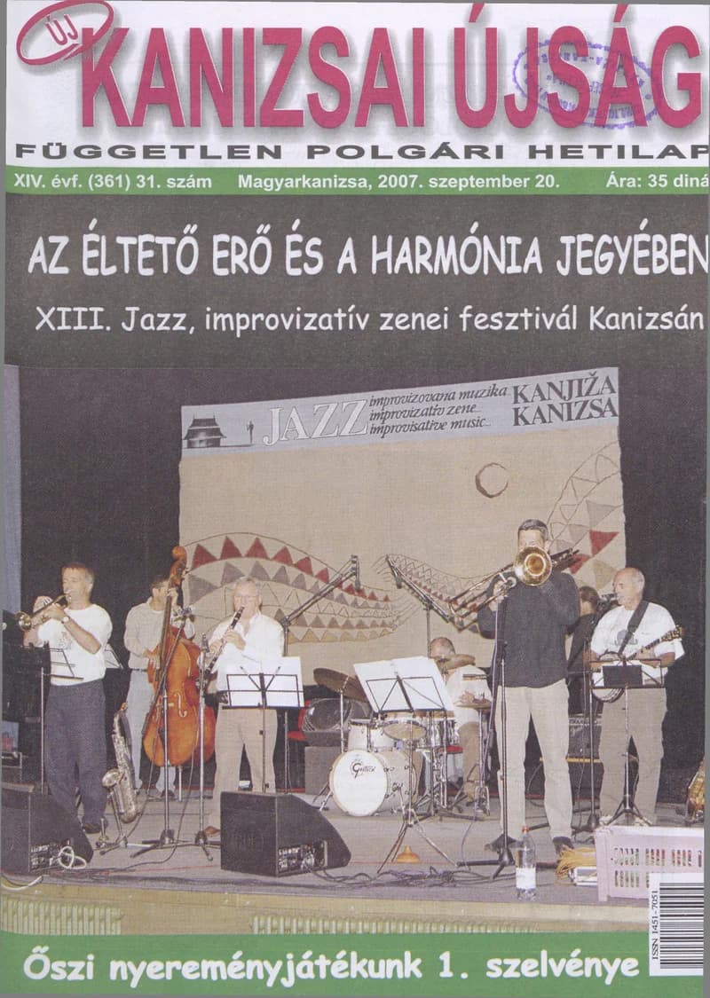 Új Kanizsai Újság, 14. évf. 2007. szeptember 20. 31. sz.