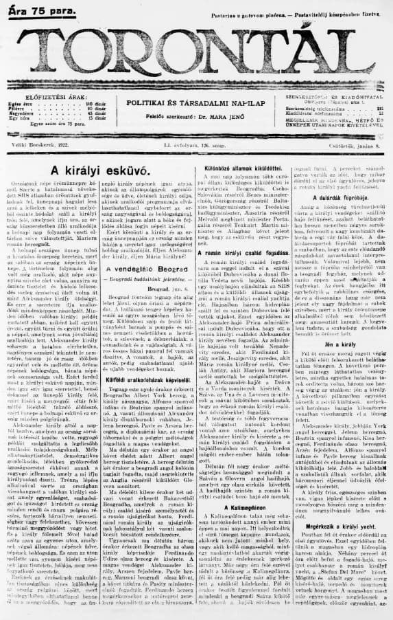 Torontál, 51. évf. 1922. június 8. 126. sz.