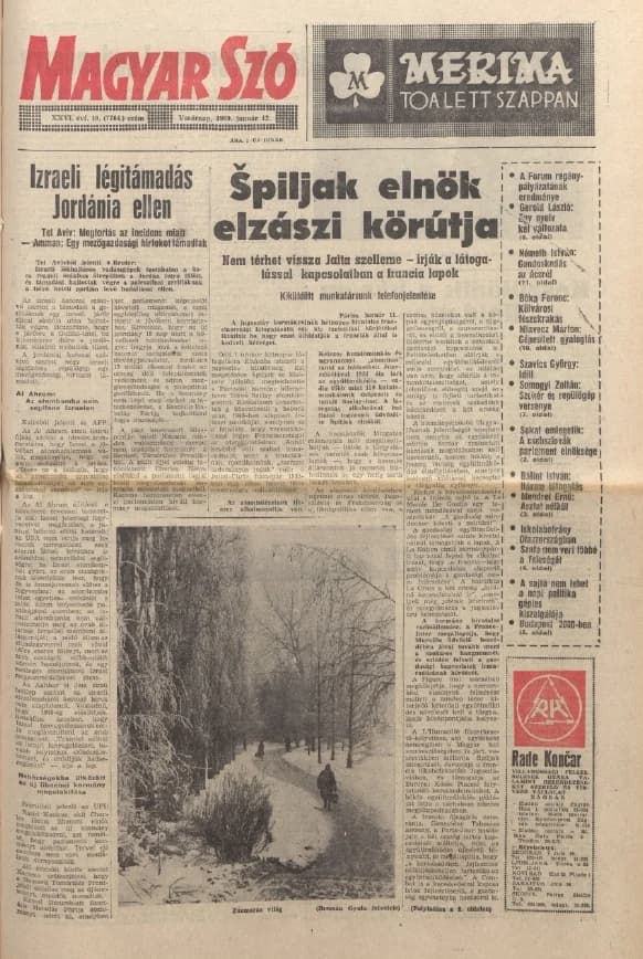 Magyar Szó, 26. évf. 1969. január 12. 10. sz. 1–32. oldal
