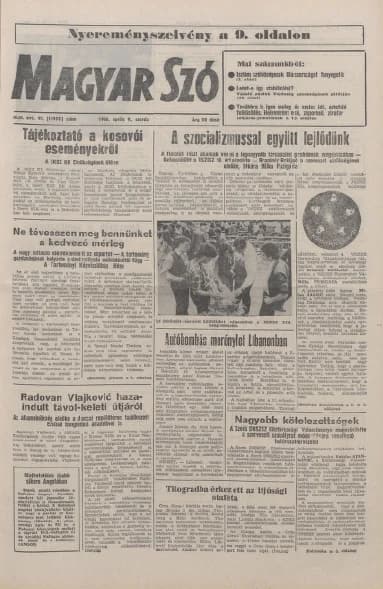 Magyar Szó, 43. évf. 1986. április 9. 97. sz. 1–16. oldal