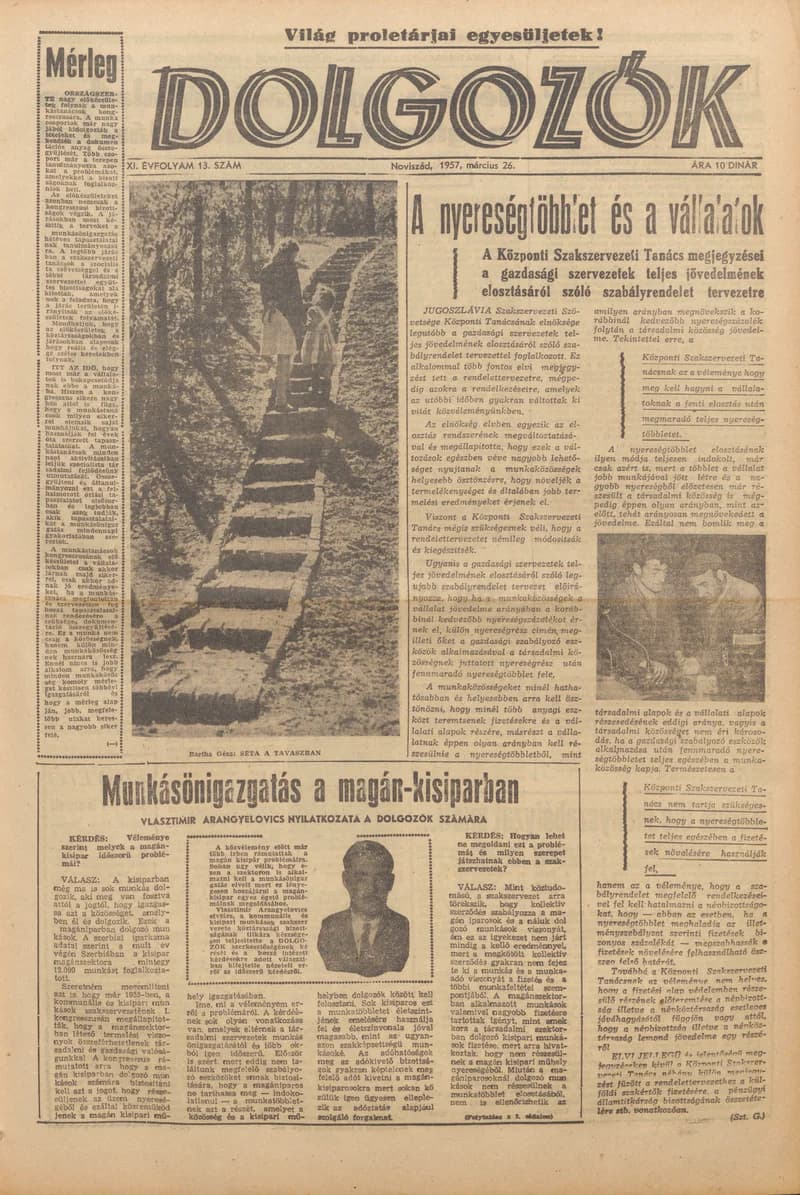 Dolgozók, 11. évf. 1957. március 26. 13. sz.
