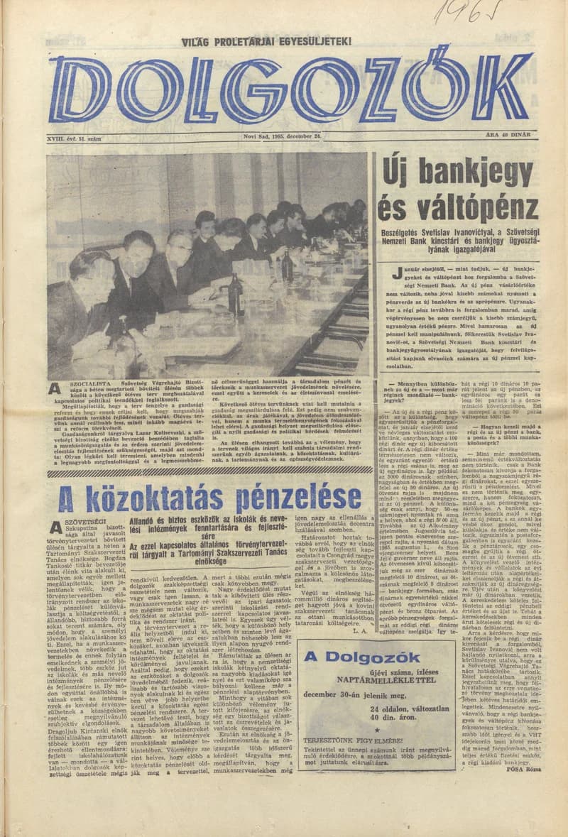Dolgozók, 19. évf. 1965. december 24. 51. sz.