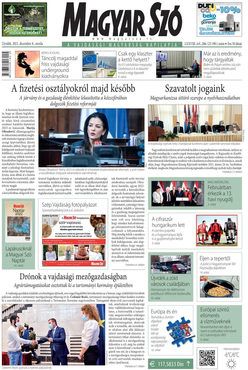Magyar Szó, 78. évf. 2021. december 8. 286. sz. 1–16. oldal