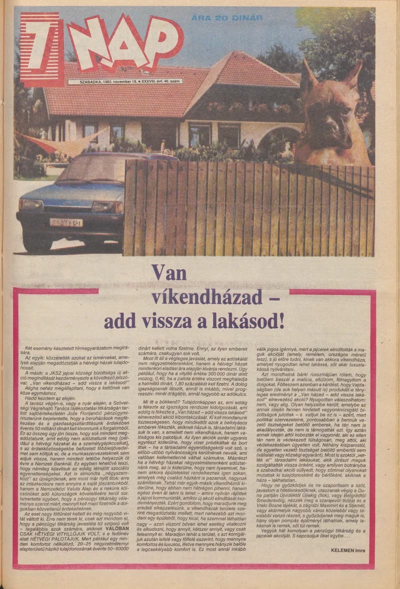 7 Nap, 38. évf. 1983. november 18. 46. sz. 1–12. oldal