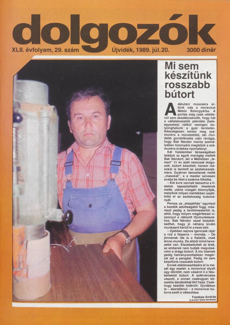 Dolgozók, 43. évf. 1989. július 20. 29. sz.