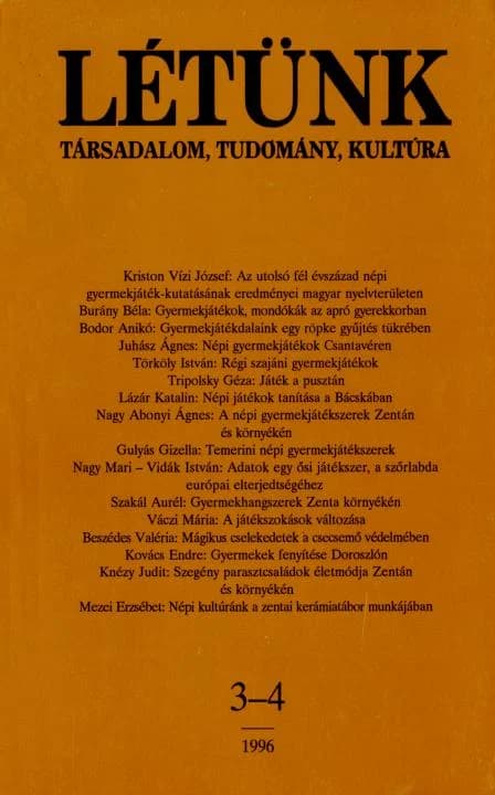Létünk, 26. évf. 1996. 3–4. sz. 1–198. oldal