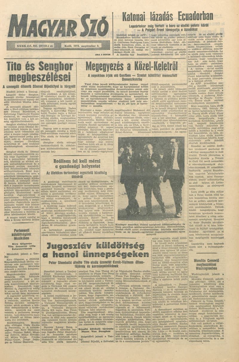 Magyar Szó, 32. évf. 1975. szeptember 2. 241. sz.
