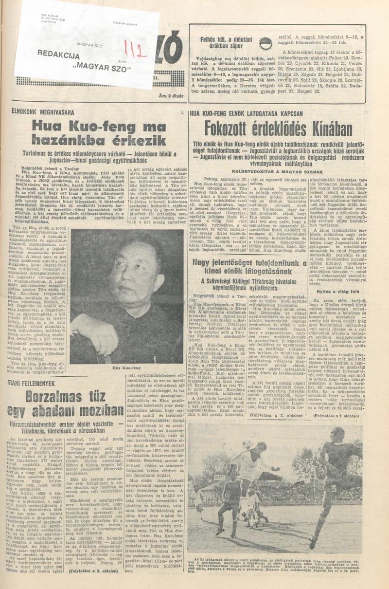 Magyar Szó, 35. évf. 1978. augusztus 21. 229. sz. 1–8. oldal