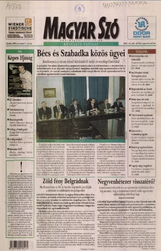 Magyar Szó, 64. évf. 2007. november 7. 261. sz. 1–20. oldal