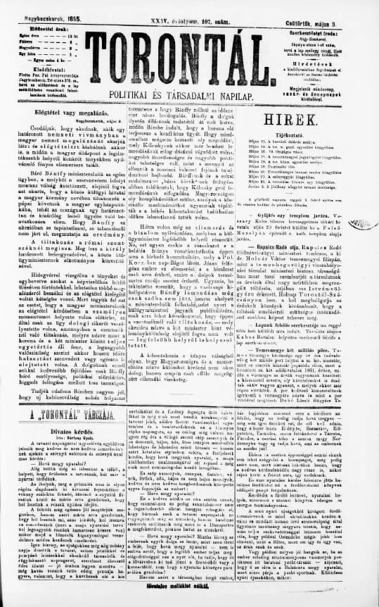 Torontál, 24. évf. 1895. május 9. 107. sz.
