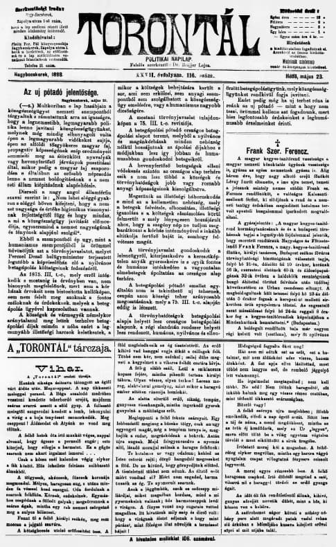 Torontál, 27. évf. 1898. május 23. 116. sz.