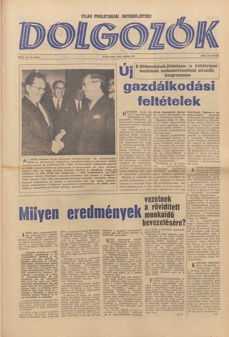 Dolgozók, 17. évf. 1963. október 25. 44. sz.