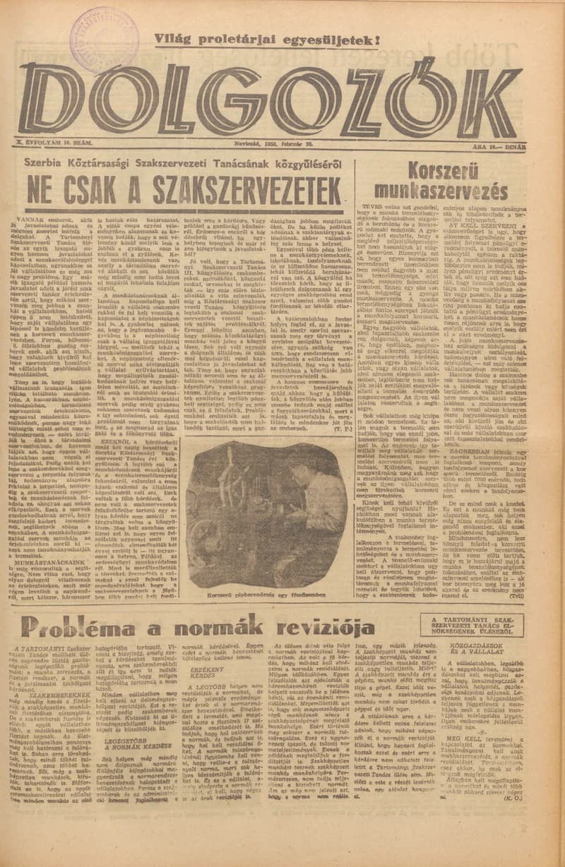 Dolgozók, 10. évf. 1956. február 28. 10. sz.