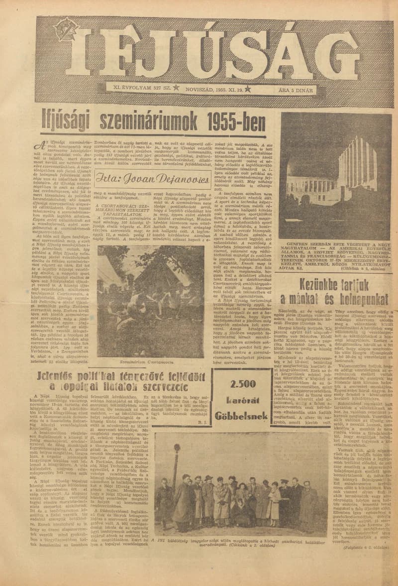 Ifjúság, 11. évf. 1955. november 19. 527. sz.