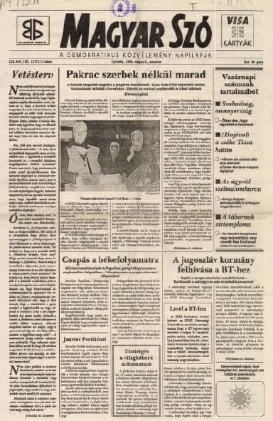 Magyar Szó, 52. évf. 1995. május 6. 103. sz. 1–16. oldal