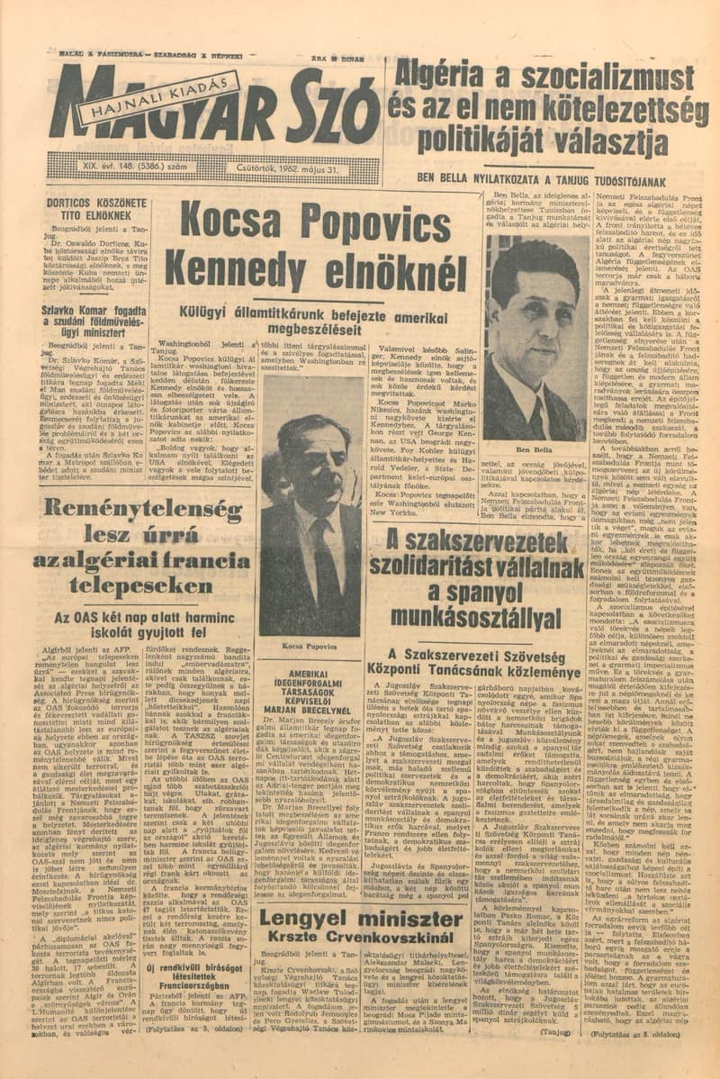 Magyar Szó, 19. évf. 1962. május 31. 148. sz. 1–12. oldal