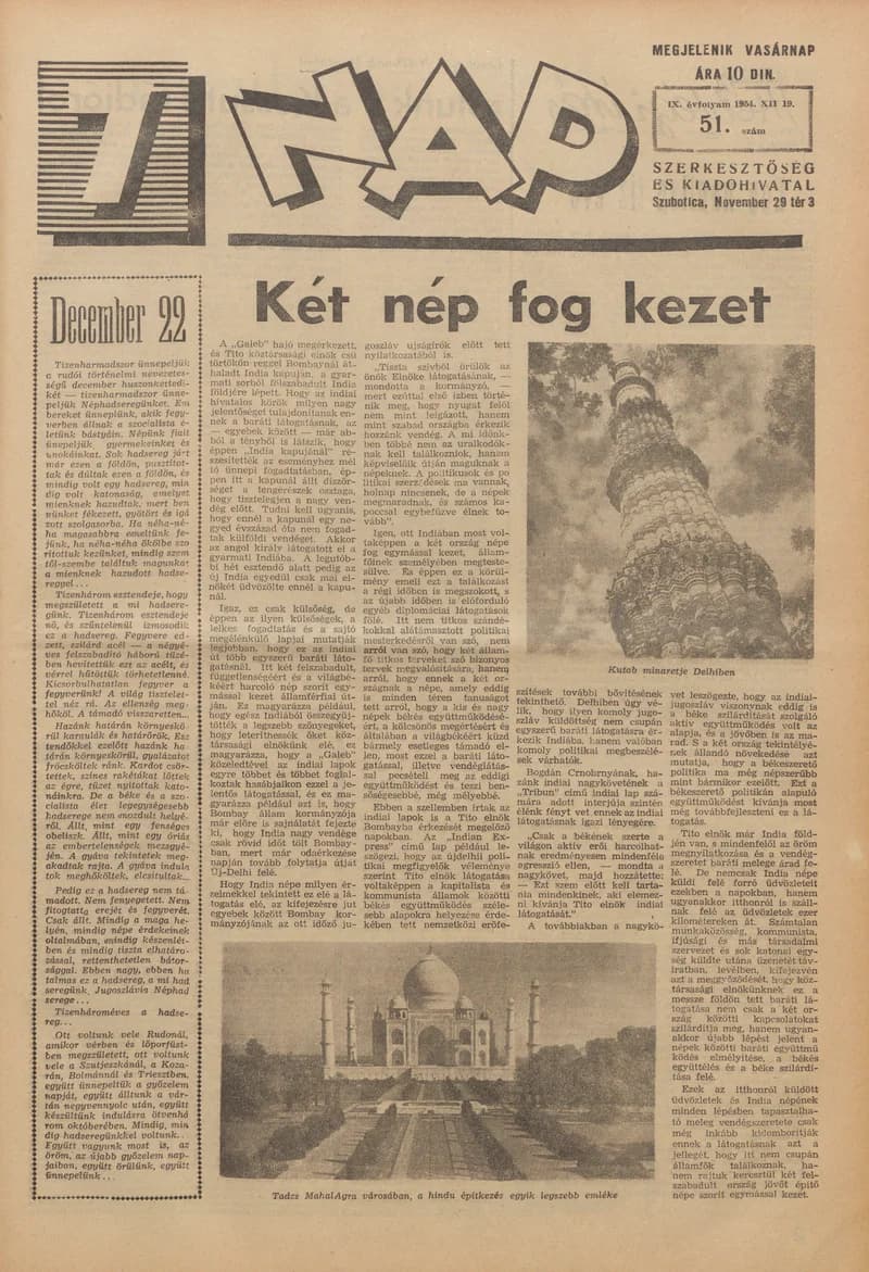 7 Nap, 9. évf. 1954. december 19. 51. sz. 1–12. oldal