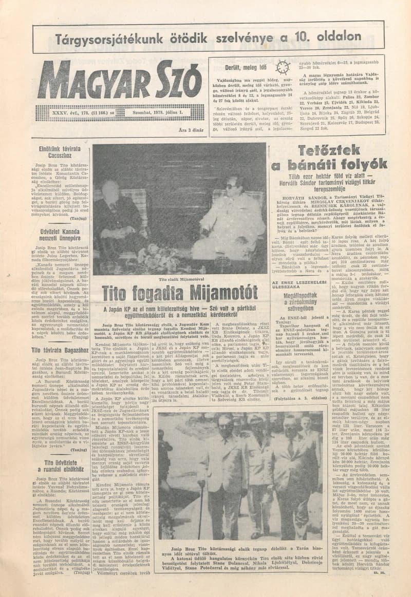 Magyar Szó, 35. évf. 1978. július 1. 178. sz. 1–16. oldal