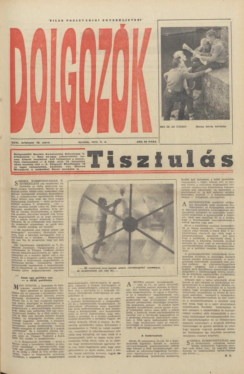 Dolgozók, 27. évf. 1973. május 4. 18. sz.