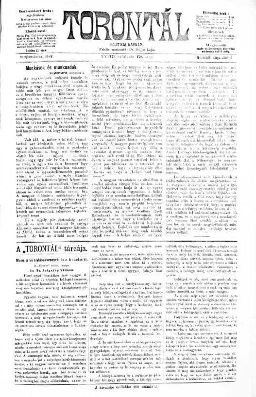 Torontál, 28. évf. 1899. augusztus 5. 178. sz.