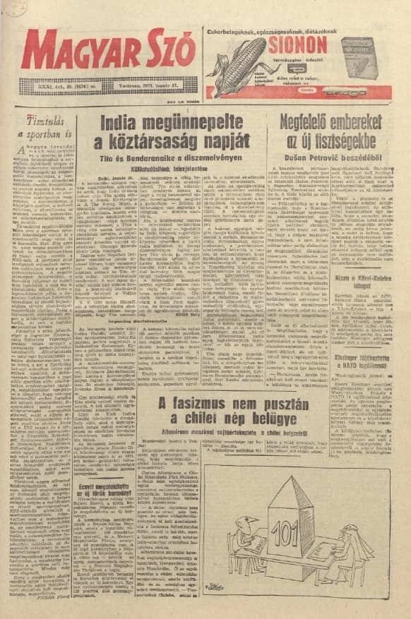 Magyar Szó, 31. évf. 1974. január 27. 25. sz. 1–32. oldal