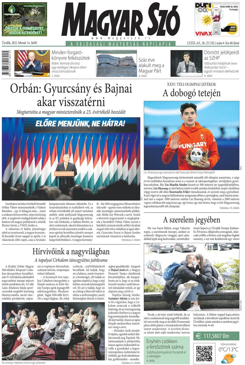 Magyar Szó, 79. évf. 2022. február 14. 36. sz. 1–16. oldal