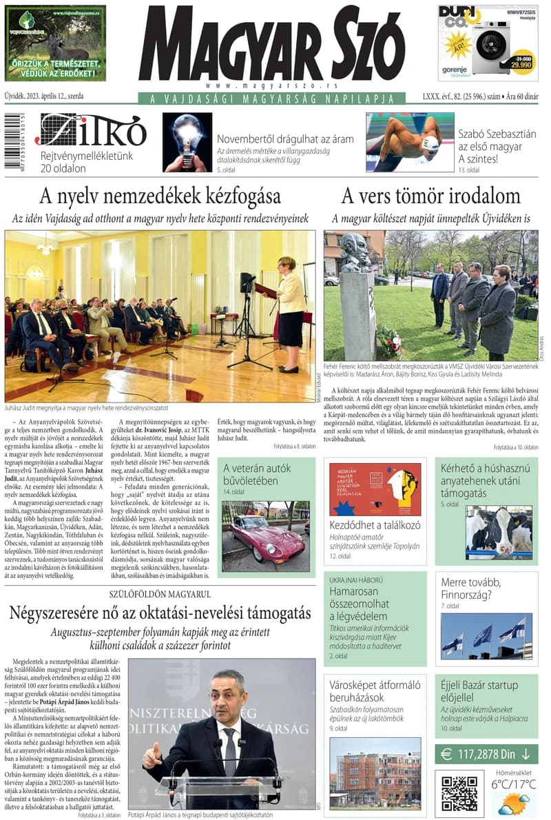 Magyar Szó, 80. évf. 2023. április 12. 82. sz. 1–16. oldal
