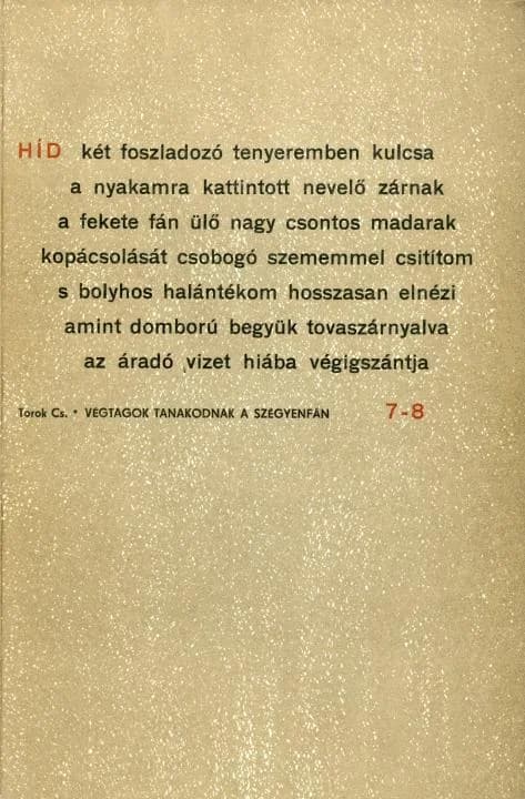 Híd, 29. évf. 1965. július – augusztus. 7–8. sz. 849–1014. oldal