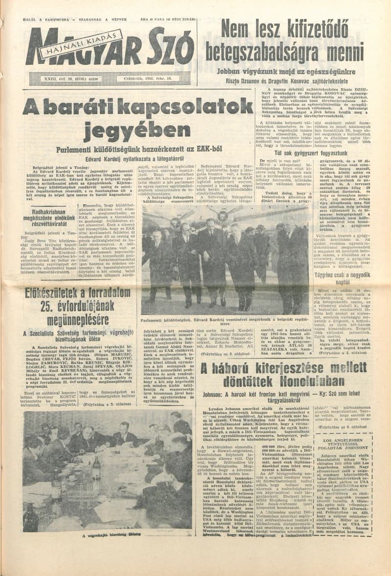 Magyar Szó, 23. évf. 1966. február 10. 39. sz.
