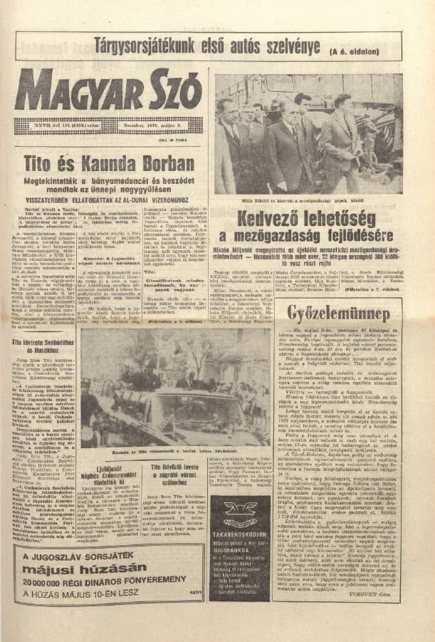 Magyar Szó, 27. évf. 1970. május 9. 125. sz. 1–24. oldal