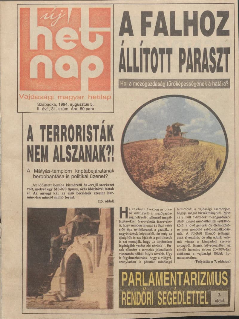 Új Hét Nap, 2. évf. 1991. augusztus 5. 31. sz.