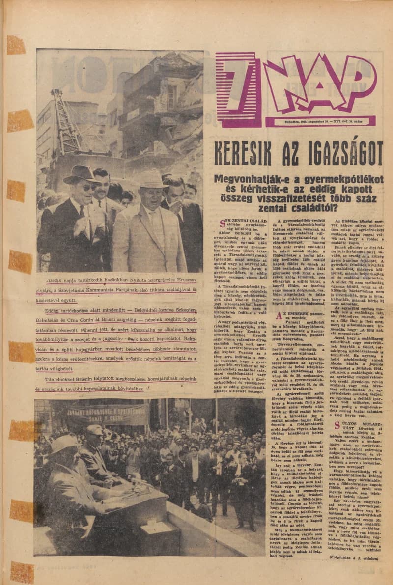 7 Nap, 18. évf. 1963. augusztus 30. 34. sz. 1–20. oldal