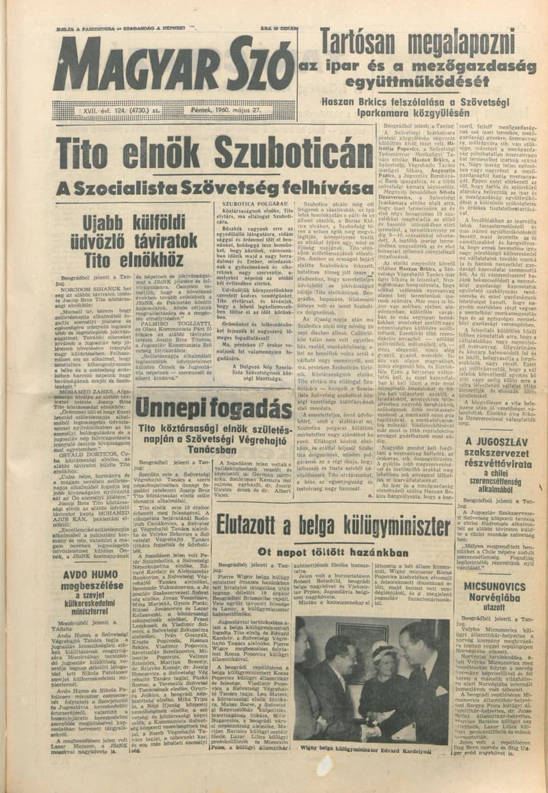 Magyar Szó, 17. évf. 1960. május 27. 124. sz. 1–12. oldal