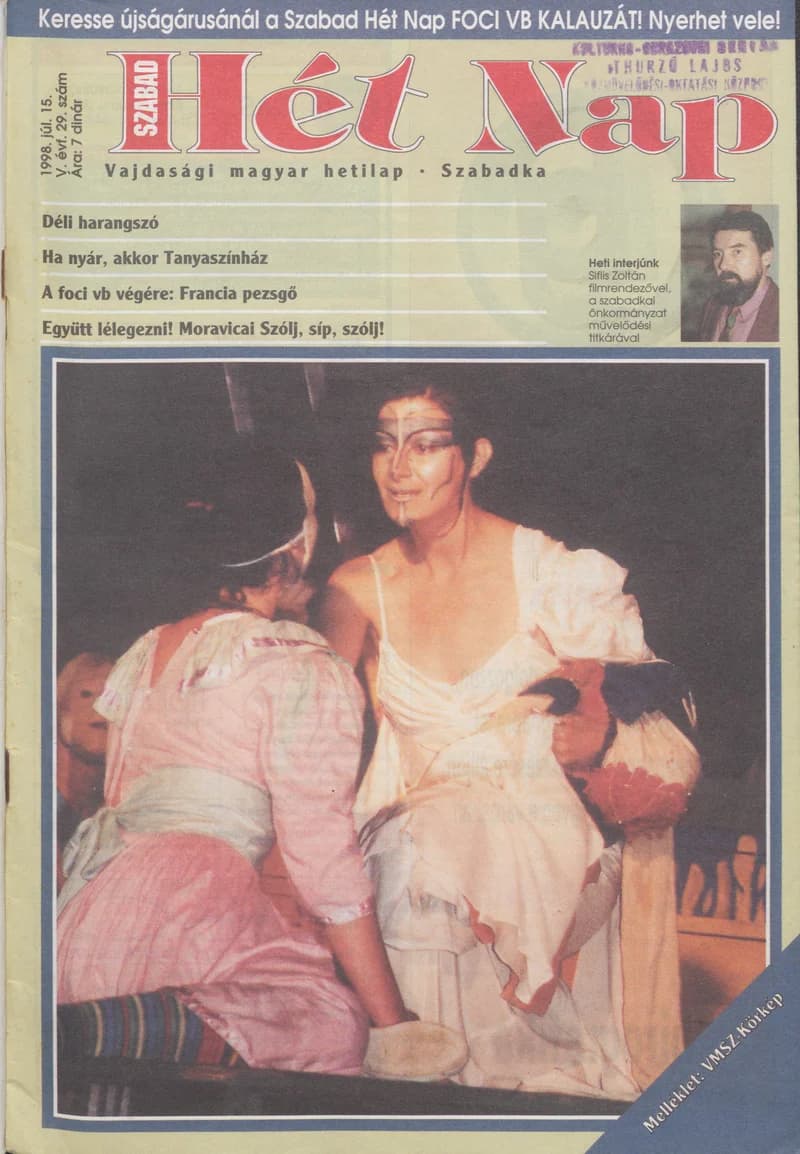 Szabad Hét Nap, 5. évf. 1998. július 15. 29. sz.