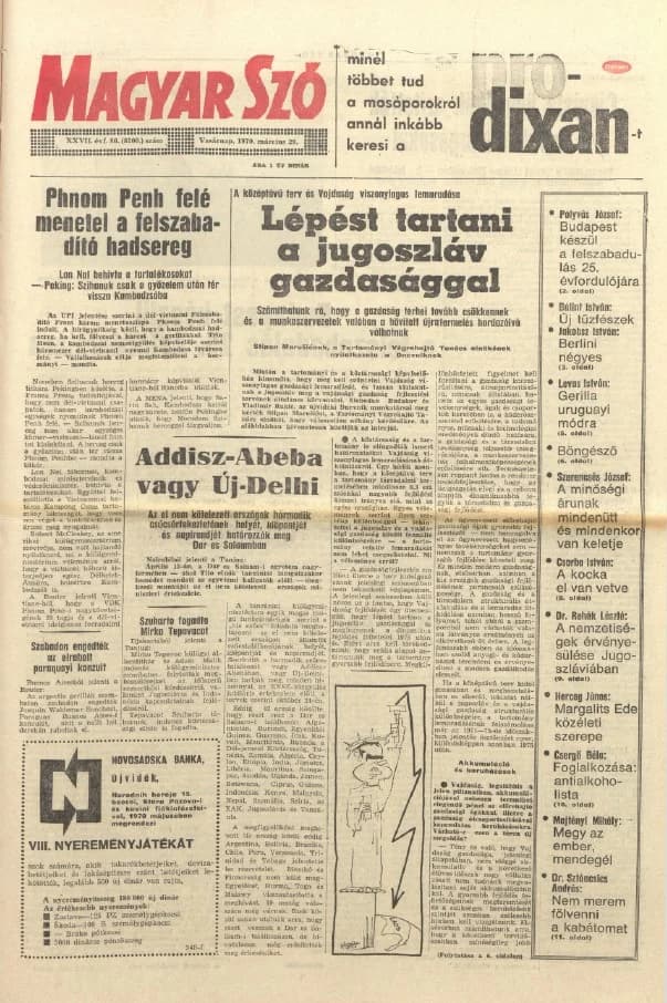 Magyar Szó, 27. évf. 1970. március 29. 86. sz. 1–32. oldal