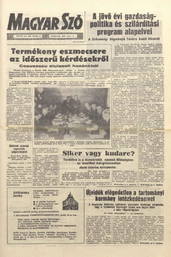 Magyar Szó, 27. évf. 1970. november 5. 305. sz. 1–14. oldal