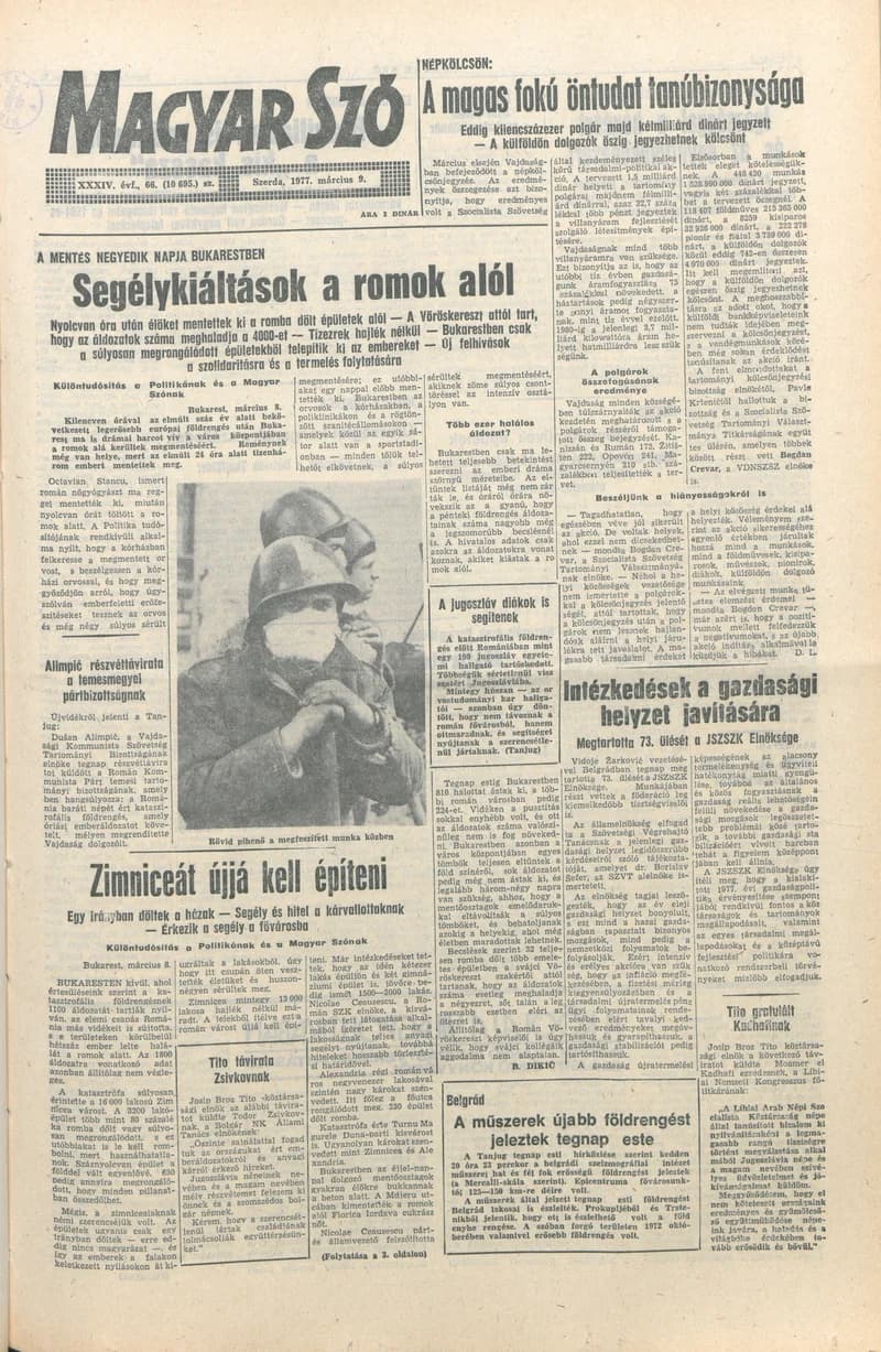 Magyar Szó, 34. évf. 1977. március 9. 66. sz.